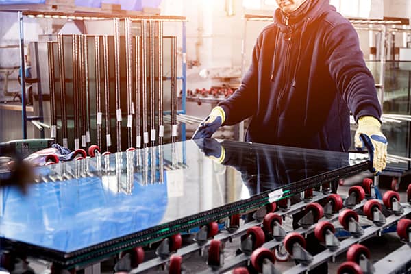 Фото процесс обработки стекла