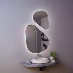 Фото зеркало с подсветкой Опал дубле