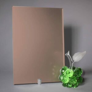 Фото зеркало листовое Сатината бронза