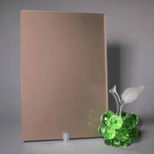 Фото зеркало листовое Сатината бронза